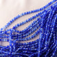 Hurricane Surfs Up - Cobalt Swirl - 4mm - Fire Polish Faceted Crystals