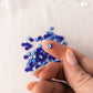 Flowers - Frosted Cobalt AB - 5mm with Center Hole