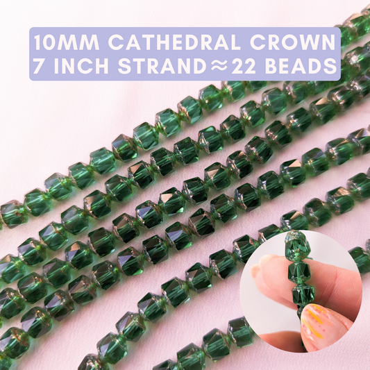 Emerald - Cathedral Crown - 7 inch Strand