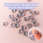 Lumi Blue - 8mm Puffy Glass Star - Pack of 25