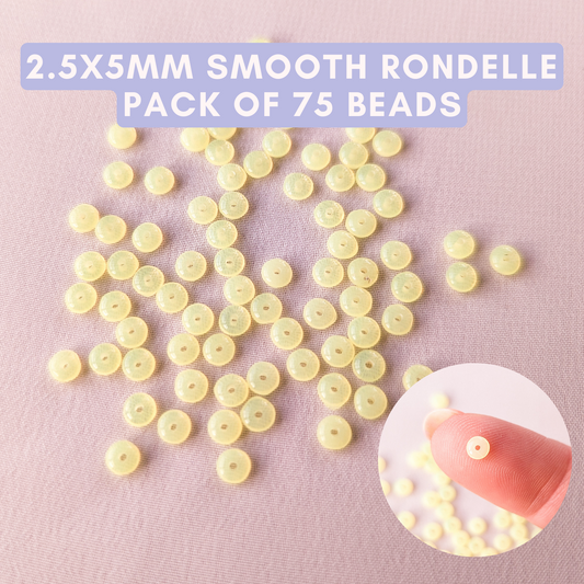 Jonquil - 2.5x4mm - Smooth Rondelle - Pack of 75
