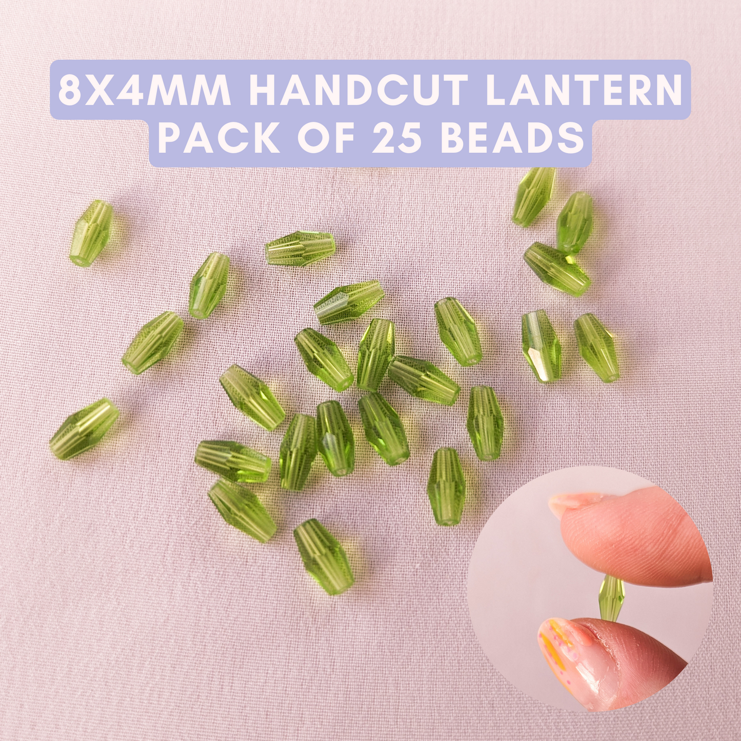 Peridot - Hand Cut Lantern - Pack of 25